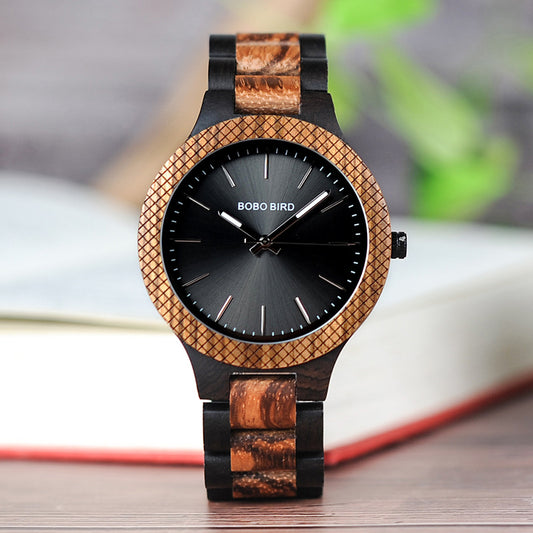 All-wood quartz watch